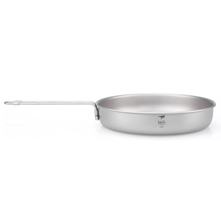 keith titanium frying pan with folding handle spekpanna 1