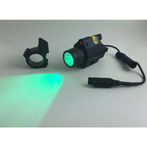 Sun Optics/Albecom Lampa Grön LED 250L/Laser röd eftersökslampa med grönt ljus och inbyggd laser. Kan användas som sikte.